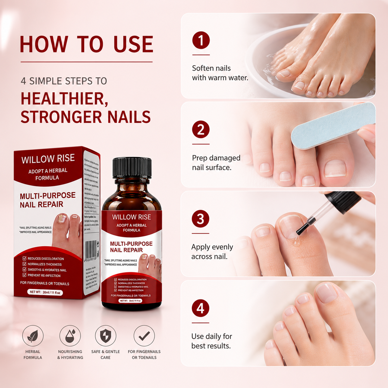 Willowrise™ Multi-Purpose Nail Repair